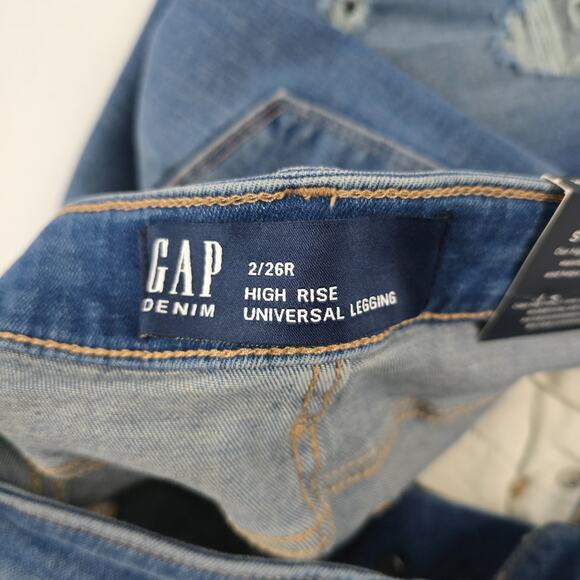 NWT Gap super stretch high rise universal jegging legging jeans 2/26r‎ blue 5717 - Picture 11 of 13